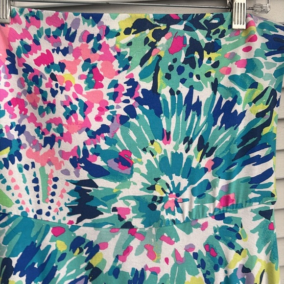 Lilly Pulitzer Blue and Pink Strapless Sundress - Picture 4 of 6